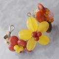 Lemon Quartz and Multi-gemstone Triple Flower Cuff (5-6 mm) (Thailand)