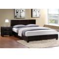 Hermes Dark Brown Queen-size Platform Bed and Nightstand