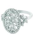 Sterling Silver 1/10ct TDW Diamond Oval Ring (H-I, I1-I2)