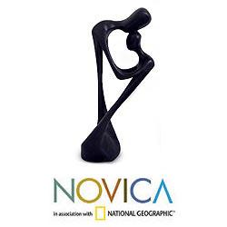 Sese Wood 'We Are One' Sculpture (Ghana)