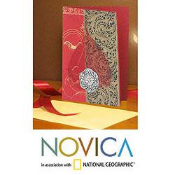 Set of 8 Handcrafted Saa Paper 'Modern Thai' Greeting Cards (Thailand)