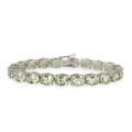Glitzy Rocks Sterling Silver 33 CTW Green Amethyst Bracelet