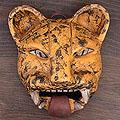 Handcrafted Ceramic 'Fierce Female Jaguar' Mask (Mexico)