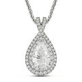 18k White Gold 1 3/4ct TDW Certified Diamond Necklace (G-H, I1)