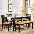 Wilma 6-piece Black Dining Set