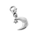 Sterling Silver Diamond Accent Moon Charm