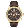 Fossil Men's Vintaged Bronze Chronograph Brown Dial Watch