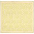 Moroccan Light Green/ Ivory Dhurrie Wool Rug (8' Square)