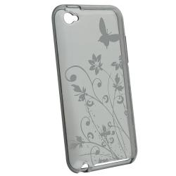 Smoke Butterfly TPU Rubber Case for Apple iPod touch 4th Gen