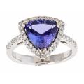 Dyach 14k White Gold Tanzanite and 2/5ct TDW Diamond Ring (G-H, I1-I2)