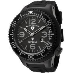 Swiss Legend Men's Neptune Dark Grey Dial Black Rubber Watch