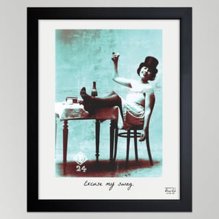 Oliver Gal 'Excuse My Swag' Framed Print Art