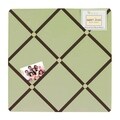 Sweet JoJo Designs Hotel Green and Brown Fabric Memory Board