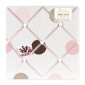 Sweet JoJo Designs Mod Dots Pink and Brown Fabric Memory Board