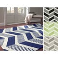 Handmade Rug Collective Modern Chevron Wool Rug