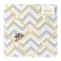 Sweet JoJo Designs Yellow and Grey Zig Zag Bulletin Board