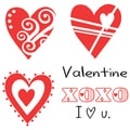 Art Impressions Valentines 2013 Cling Rubber Stamp-Heart Set