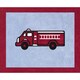 Sweet JoJo Designs Frankie's Firetruck Cotton Floor Rug