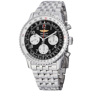 Breitling Men's 'Navitimer' Black Dial Stainless Steel Automatic Watch
