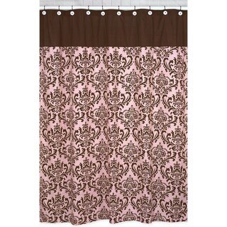 Pink and Chocolate Nicole Shower Curtain