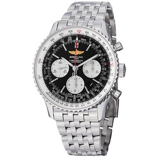 Breitling Men's 'Navitimer' Black Dial Steel Chronograph Watch