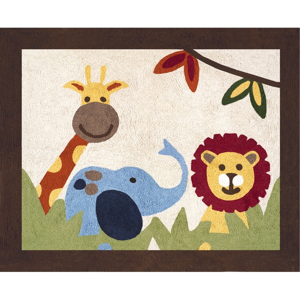 Sweet JoJo Designs Jungle Time Cotton Floor Rug
