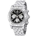 Breitling Men's 'Chronomat B01' Black Dial Stainless Steel Watch