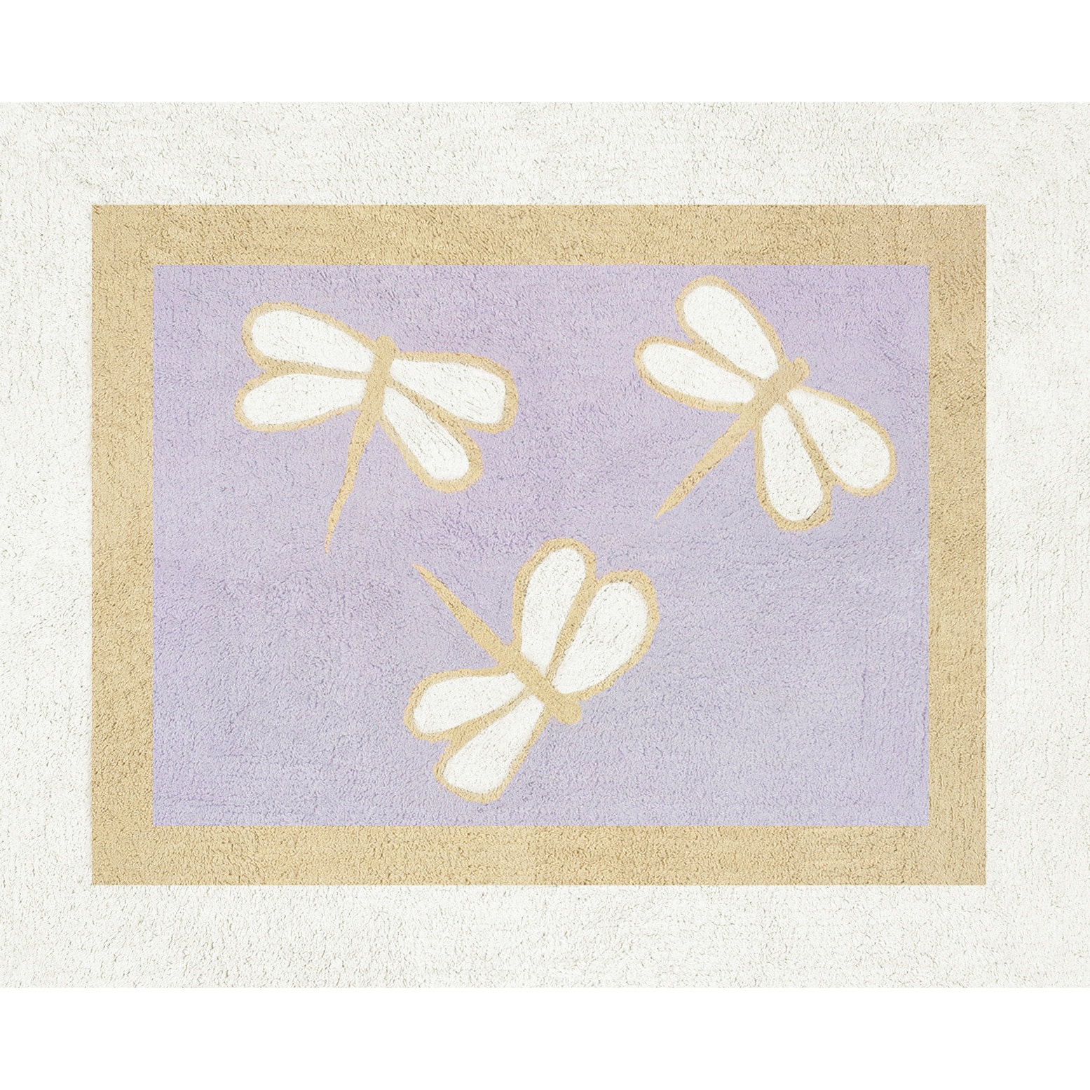 Sweet JoJo Designs Purple Dragonfly Dreams Cotton Floor Rug Today $39
