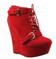 Refresh by Beston Women's 'Febee' Lace-up Ankle Booties