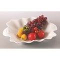 Red Vanilla Bright White Clamshell Serving Bowl