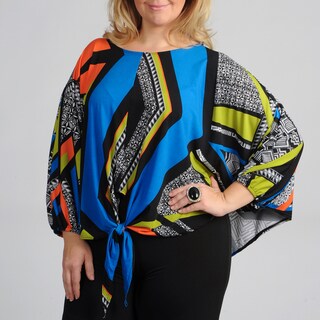 AnnaLee + Hope Women's Plus Size Printed Front-knot