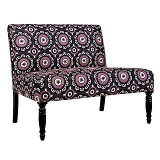 angelo:HOME Bradstreet Pinwheel Dark Gray Armless Settee