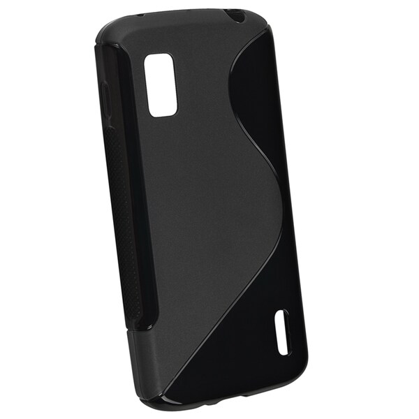 BasAcc Black S Shape TPU Rubber Case for LG Nexus 4 E960