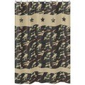 Green Army Camouflage Kids Shower Curtain