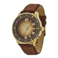 Ed Hardy Men's Gold Steel Cartography 'Tiger' Watch