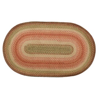Watermelon Braided Indoor/ Outdoor Rug (2' x 3')