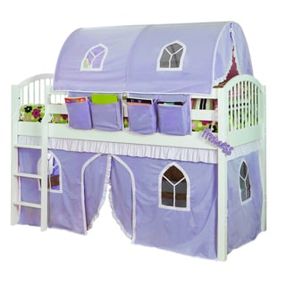 Mansfield Junior Lilac Curtain Loft Bed