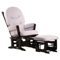 Dutailier Ultramotion Espresso/ Light Grey Multiposition Reclining Modern Glider and Ottoman Set