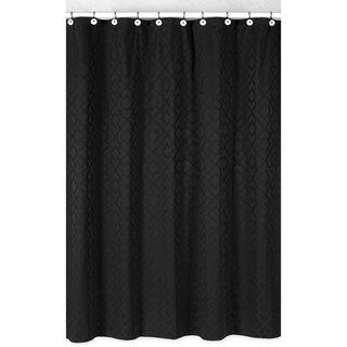 Black Diamond Jacquard Modern Shower Curtain