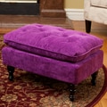 Christopher Knight Home Chloe Tufted Purple Fabric Ottoman