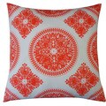 Jiti Pillows 'Medallion' Orange 24-inch Pillow