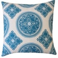 Jiti Pillows 'Medallion' Teal 24-inch Pillow