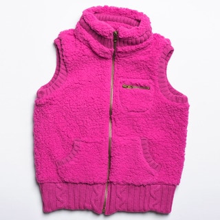 CoffeeShop Kids Girls Fuchsia Sherpa Vest