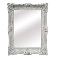 Antique White Traditional Rectangular 30-inch Wall Mirror