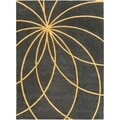 Hand-tufted Escort Iron Ore Floral Wool Rug (8' x 11')