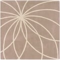 Hand-tufted Expo Safari Tan Floral Wool Rug (8' Square)