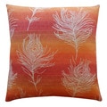 Jiti Pillows 'Feather Negative' Orange 20-inch Pillow