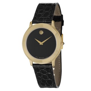 Movado Men's 'Museum' Yellow Goldplated Swiss Quartz Watch