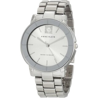 Anne Klein Women's AK-1063SVSV Silvertone Stainless Steel Quartz Watch