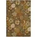 Handmade Soho Gardens Brown/ Multi New Zealand Wool Rug (6' x 9')